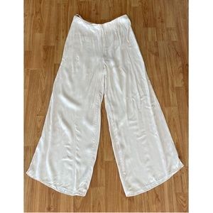 NEW LPA Champagne Cream Cropped Satin Pant L67